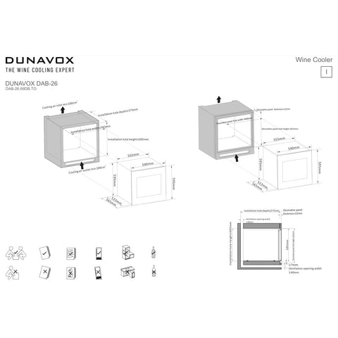 Dunavox DAB - 26 Wijnkoelkast | DAB - 26.69DB.TO | 2 Zones - Luxury Taste