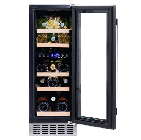 Dunavox Flow - 17 Wijnkoelkast | DAUF - 17.58DMB | 2 Zones | Mat Zwart - Luxury Taste