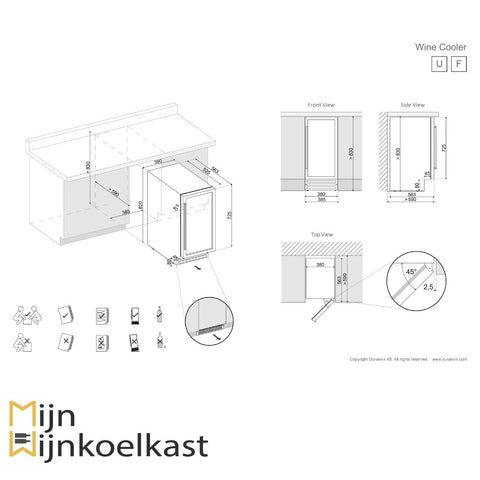 Dunavox Flow - 32D Wijnkoelkast | DAUF - 32.78DSS | 2 Zones - Luxury Taste