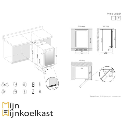 Dunavox Flow - 38 Wijnkoelkast | DAUF - 38.100DB | 2 Zones - Luxury Taste