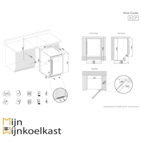 Dunavox Flow - 39 Wijnkoelkast | DAUF - 39.121DSS | 2 Zones - Luxury Taste