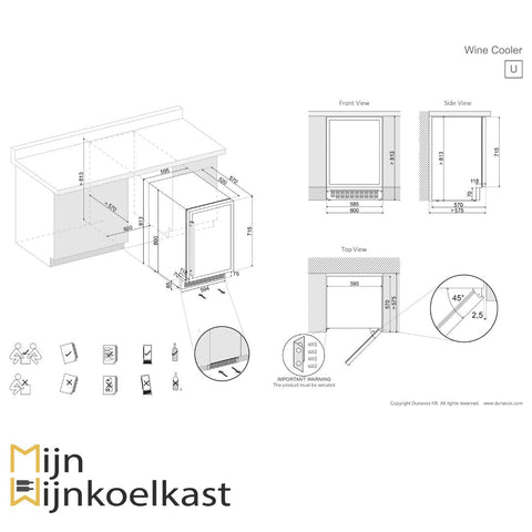 Dunavox Flow - 40 Wijnkoelkast | DAUF - 40.138B | 1 Zone - Luxury Taste