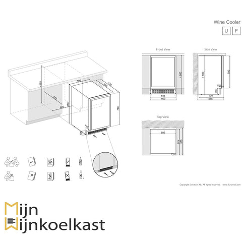 Dunavox Flow - 45 Wijnkoelkast | DAUF - 45.125DB.TO | 2 Zones - Luxury Taste