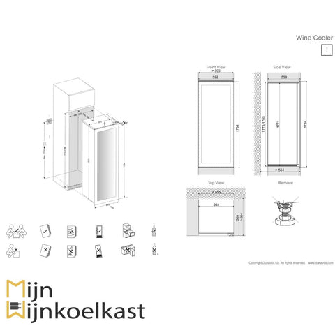 Dunavox Glance - 114 Wijnkoelkast | DAVG - 114.288DSS.TO | 2 Zones - Luxury Taste