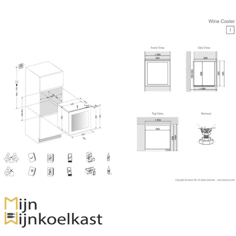 Dunavox Glance - 25 Wijnkoelkast | DAVG - 25.63DOP.TO | 2 Zones - Luxury Taste