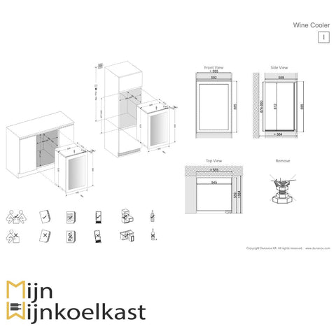 Dunavox Glance - 49 Wijnkoelkast | DAVG - 49.116DOP.TO | 2 Zones - Luxury Taste