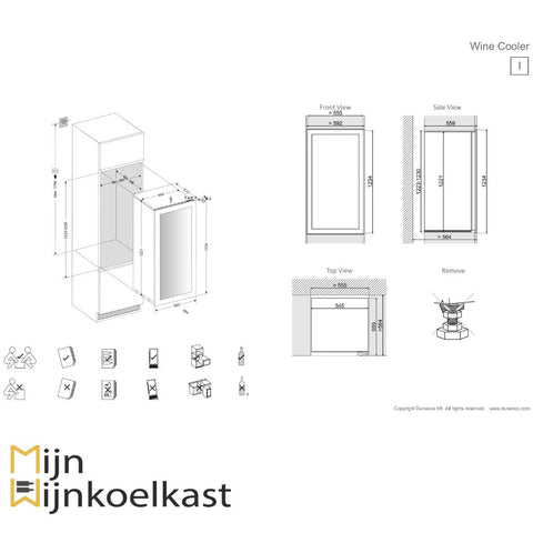 Dunavox Glance - 72 Wijnkoelkast | DAVG - 72.185DB.TO | 2 Zones - Luxury Taste