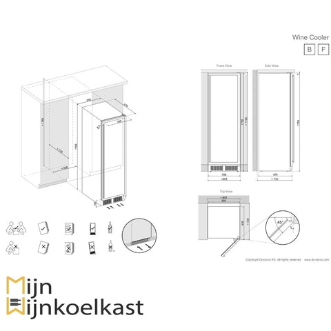 Dunavox Grande - 166 Wijnkoelkast | DX - 166.428SDSK | 2 Zones - Luxury Taste