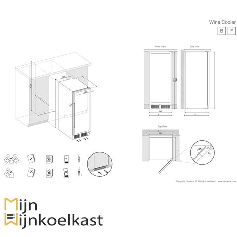 Dunavox Grande - 58 Wijnkoelkast | DX - 58.258DSS | 2 Zones - Luxury Taste