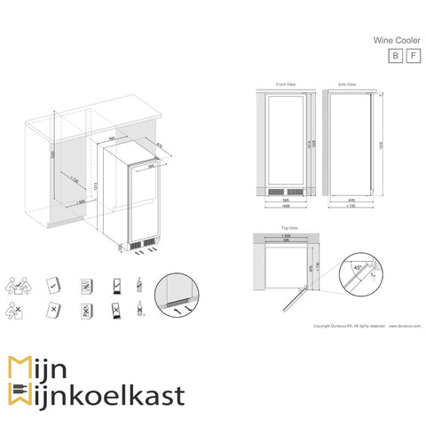 Dunavox Grande - 94 Wijnkoelkast | DX - 94.270DSK | 2 Zones - Luxury Taste