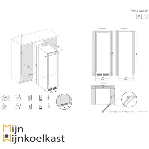 Dunavox Sera - 143 Champagne Koelkast | DX - 143.468B | 1 Zone - Luxury Taste