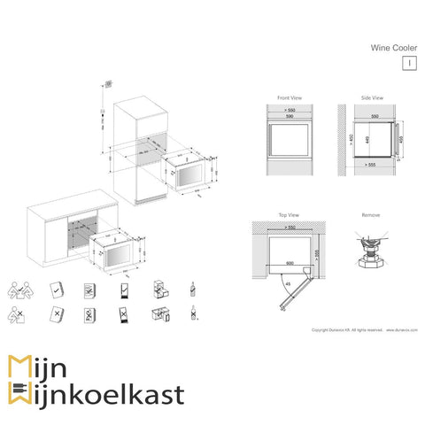Dunavox Soul - 18 Wijnkoelkast | DAVS - 18.46SS | 1 Zone - Luxury Taste