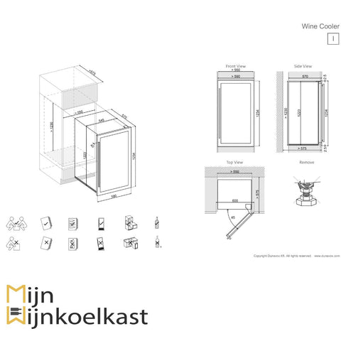 Dunavox Soul - 72 Wijnkoelkast | DAVS - 72.185DB | 2 Zones - Luxury Taste