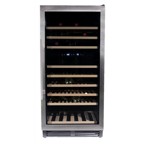Vinata Grivola wijnklimaatkast - glazen deur met RVS rand - 110 flessen - Luxury Taste